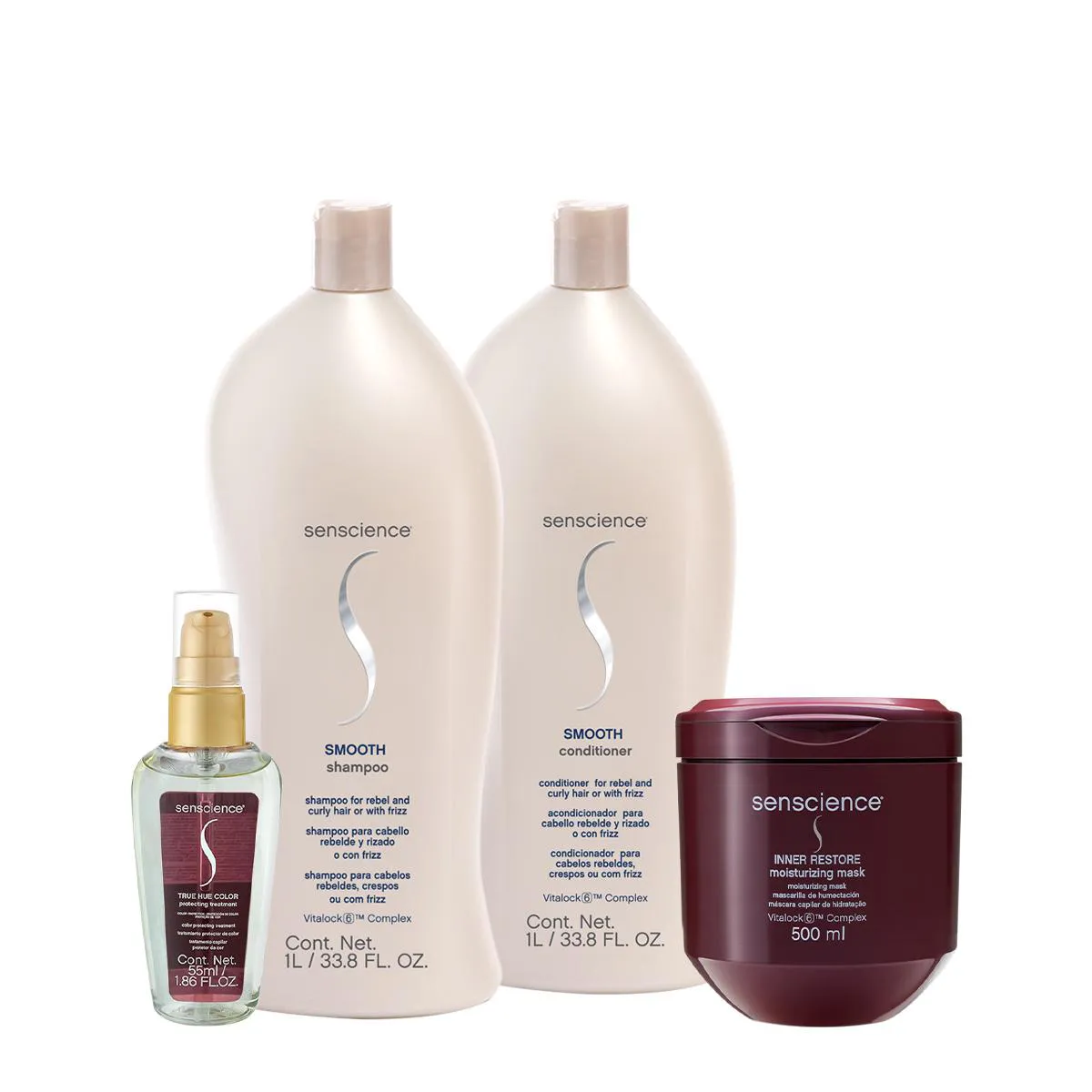 KIT SENSCIENCE SMOOTH INNER TRUE HUE SALON TOTAL SéRUM (4 PRODUTOS)