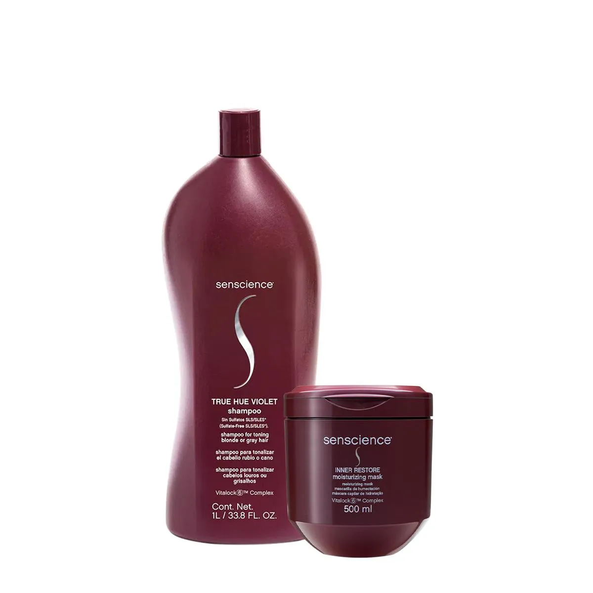 KIT SENSCIENCE TRUE HUE VIOLET SHAMPOO MáSCARA 500 (2 PRODUTOS)