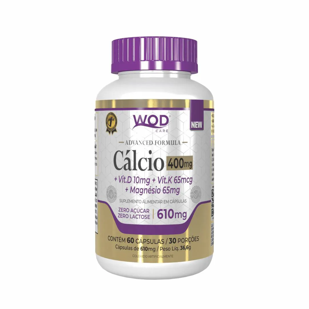 CáLCIO 400MG + VIT.D10MG + VIT.K 65MCG+ MAGNéSIO 65MG (60 CáPSULAS DE 610MG)D