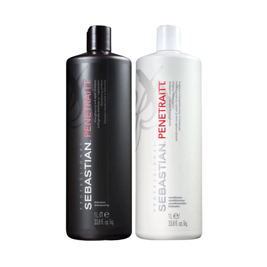 SEBASTIAN PENETRAITT - SHAMPOO 1L - CONDICIONADOR 1L