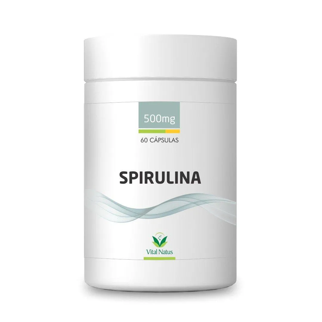 SPIRULINA 500MG PT C/60 CAPSULAS