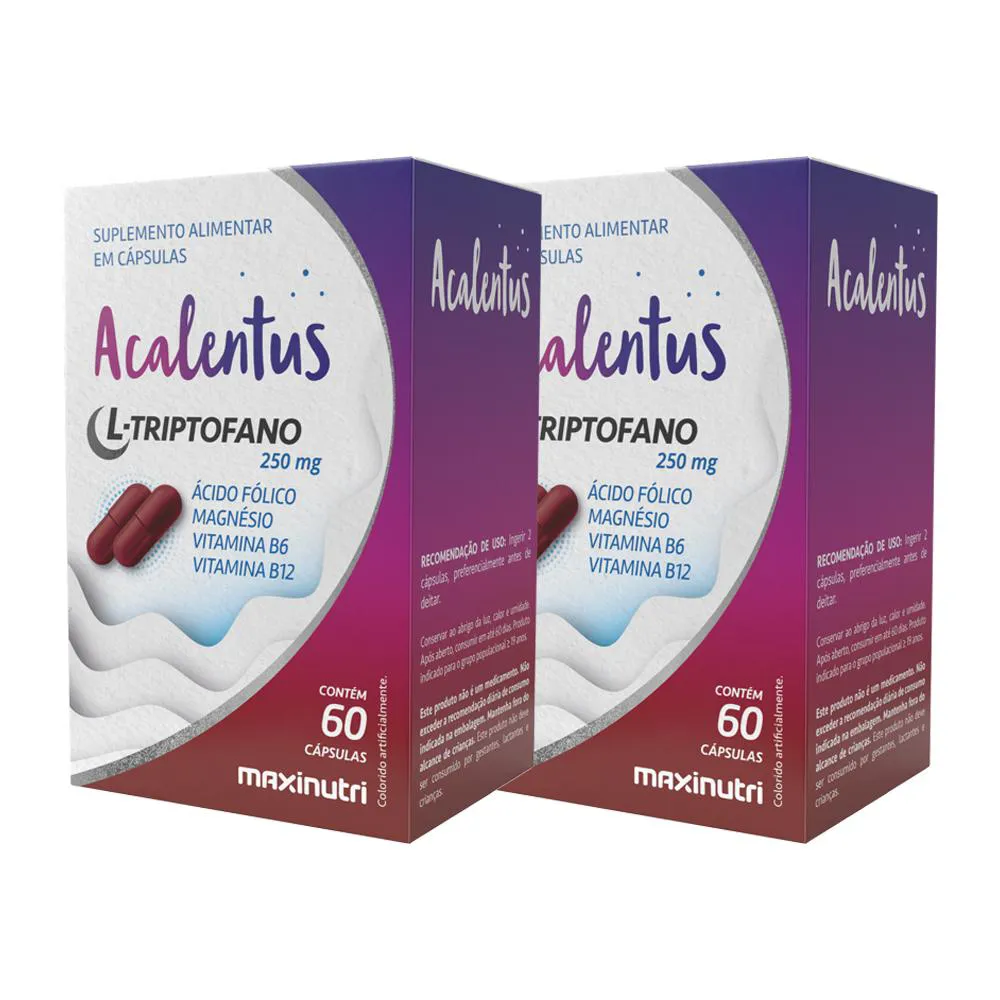 KIT 2 ACALENTUS L-TRIPTOFANO 60 CáPSULAS MAXINUTRI