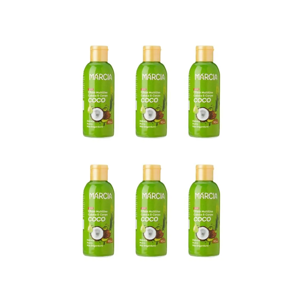 OLEO CABELO E CORPO MARCIA 90ML COCO-KIT C/6UN