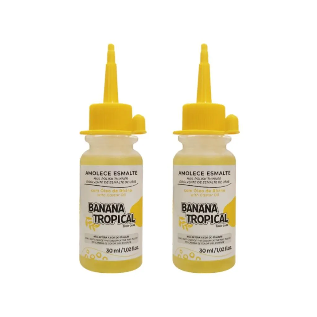 AMOLECEDOR DE ESMALTES TROP CARE OLEO DE BANANA - KIT C/ 2UN