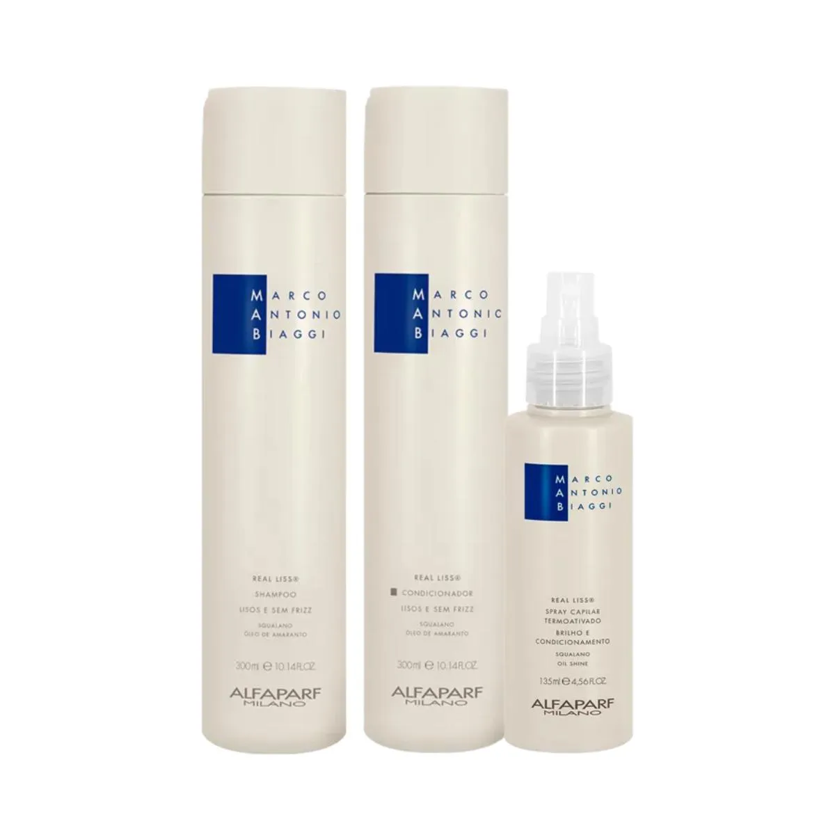 KIT MAB BY ALFAPARF MILANO REAL LISS (3 PRODUTOS)