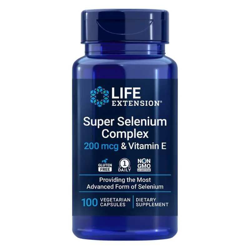 COMPLEXO SUPER SELêNIO E VITAMINA E 200MCG 100 CáPSULAS LIFE EXTENSION SEM Sabor