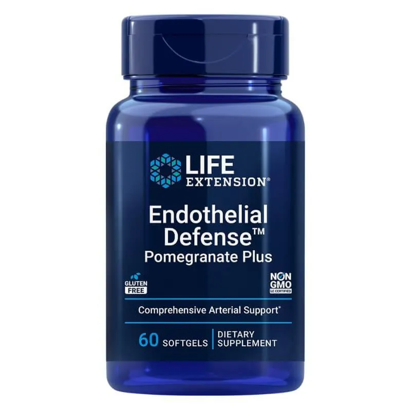 DEFESA ENDOTELIAL POMEGRANATE PLUS 60 CáPSULAS LIFE EXTENSION SEM Sabor