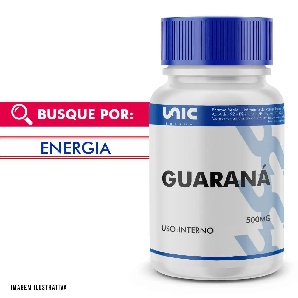 GUARANá 500MG - 60 CáPSULAS