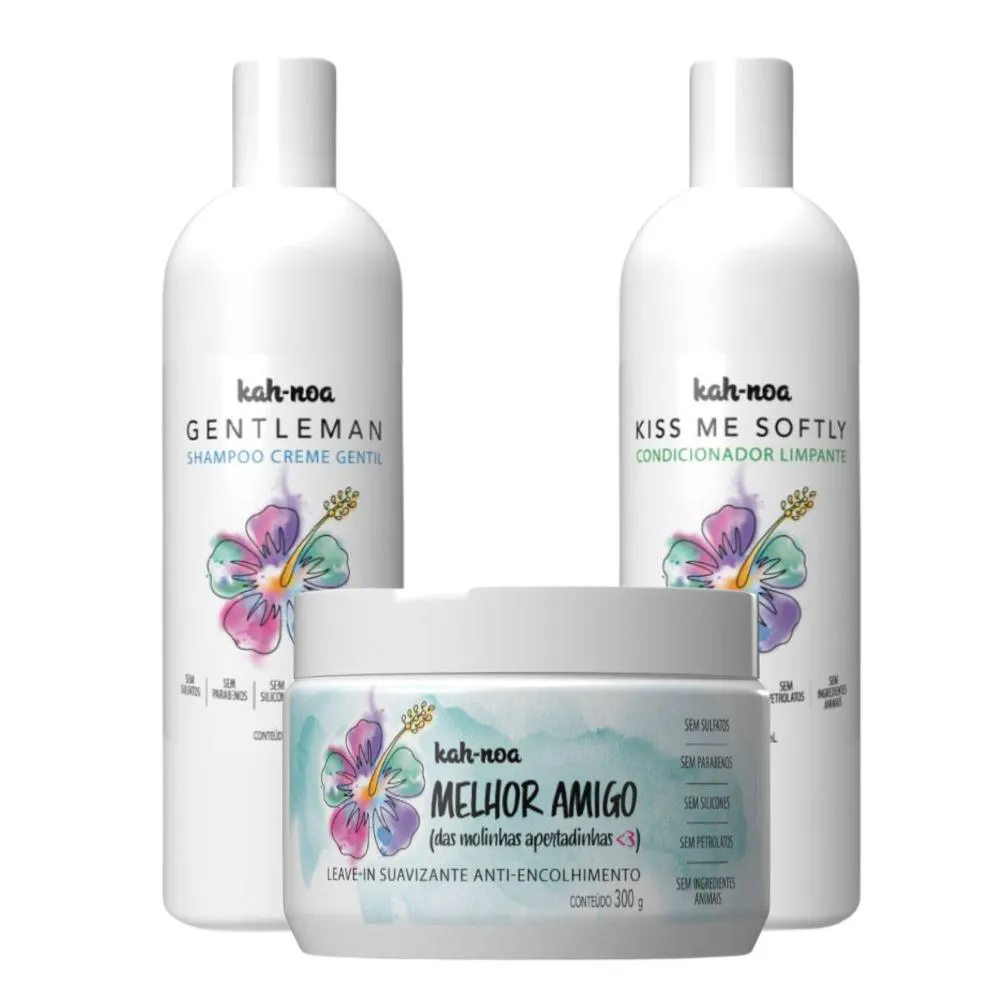KIT KAH-NOA HIGIENIZADORES SHAMPOO CONDICION E MELHOR AMIGO