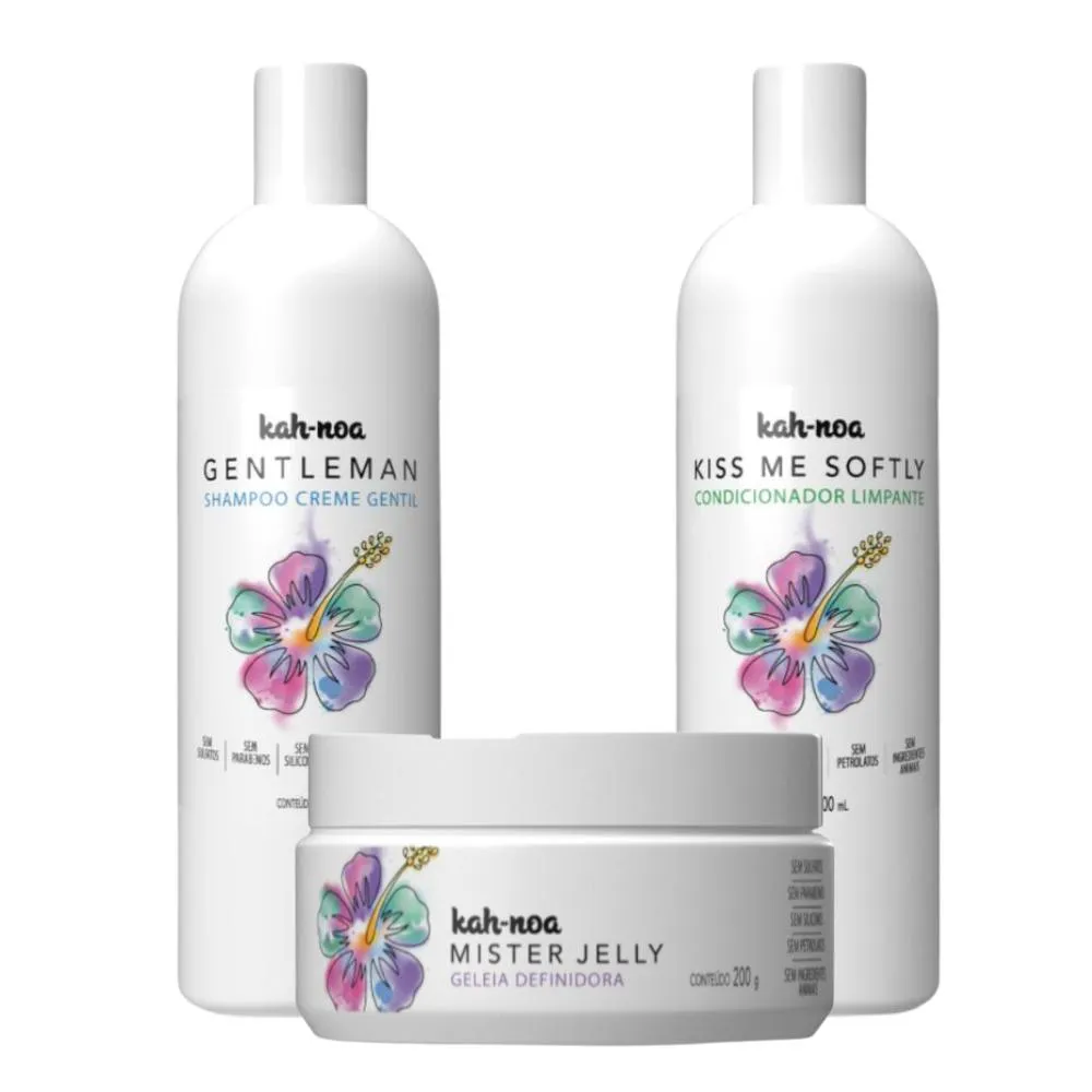 KIT KAH-NOA HIGIENIZADORES SHAMPOO CONDICION E MISTER JELLY