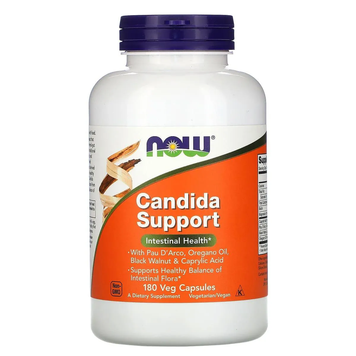 VITAMINA CANDIDA, 180 CAPSULAS VEGANAS NOW FOODS - IMPORTADO