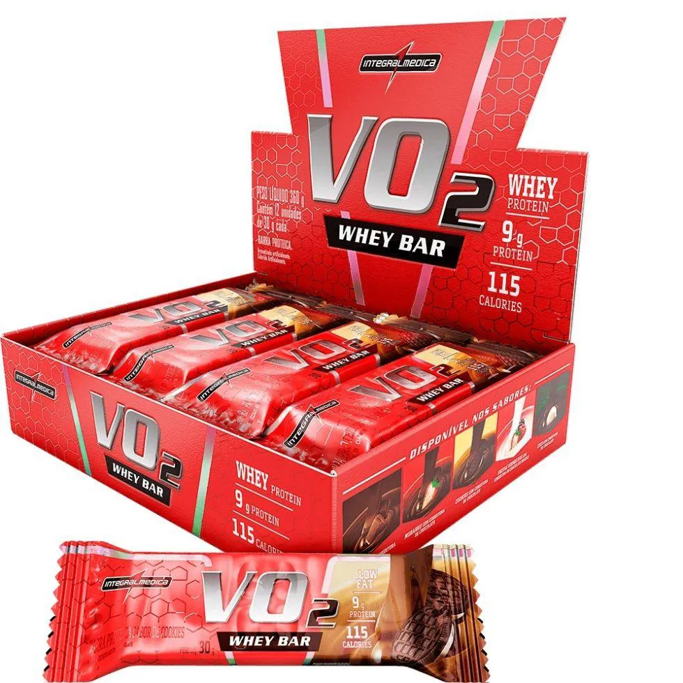 VO2 SLIM PROTEIN BAR CAIXA (12 UNIDADES) - COOKIES