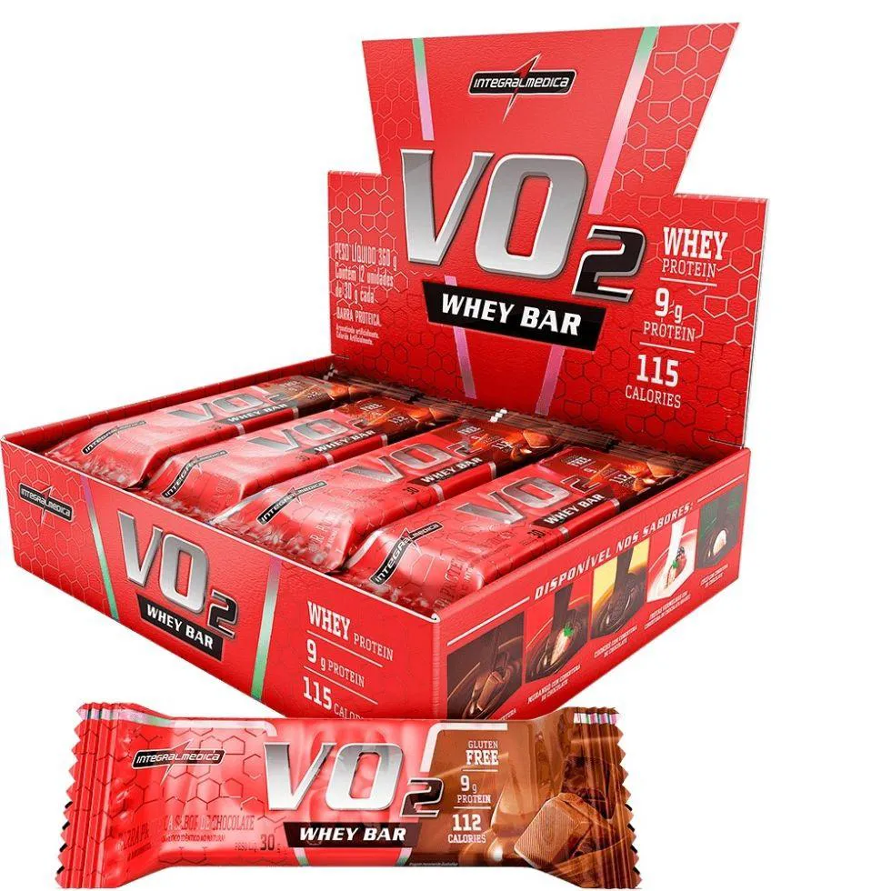 VO2 SLIM PROTEIN BAR CAIXA (12 UNIDADES) - CHOCOLATE
