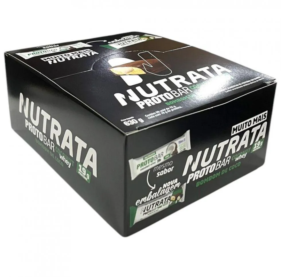 PROTOBAR WHEY (8 UNIDADES - 70G) - BOMBOM DE COCO (9 UNID. 70G)