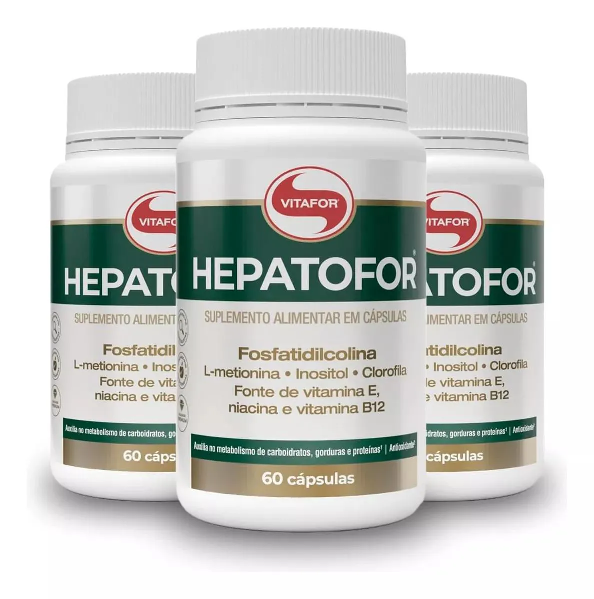 KIT 3 HEPATOFOR VITAFOR 60 CáPSULAS