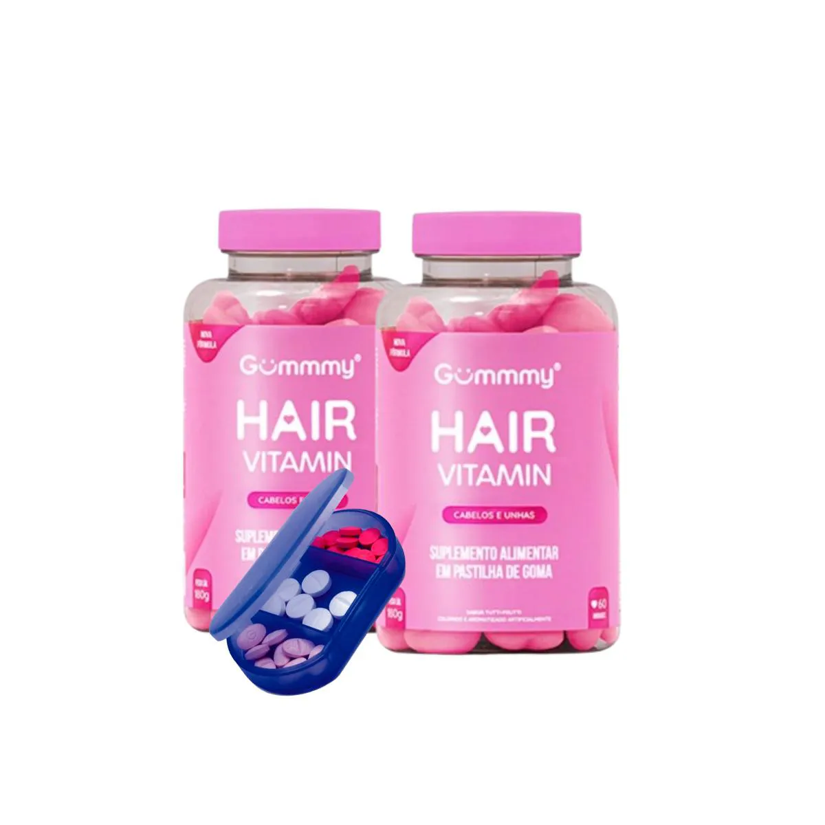 KIT 2 GUMMMY HAIR VITAMIN (60 GOMAS) - TUTTI FRUTTI
