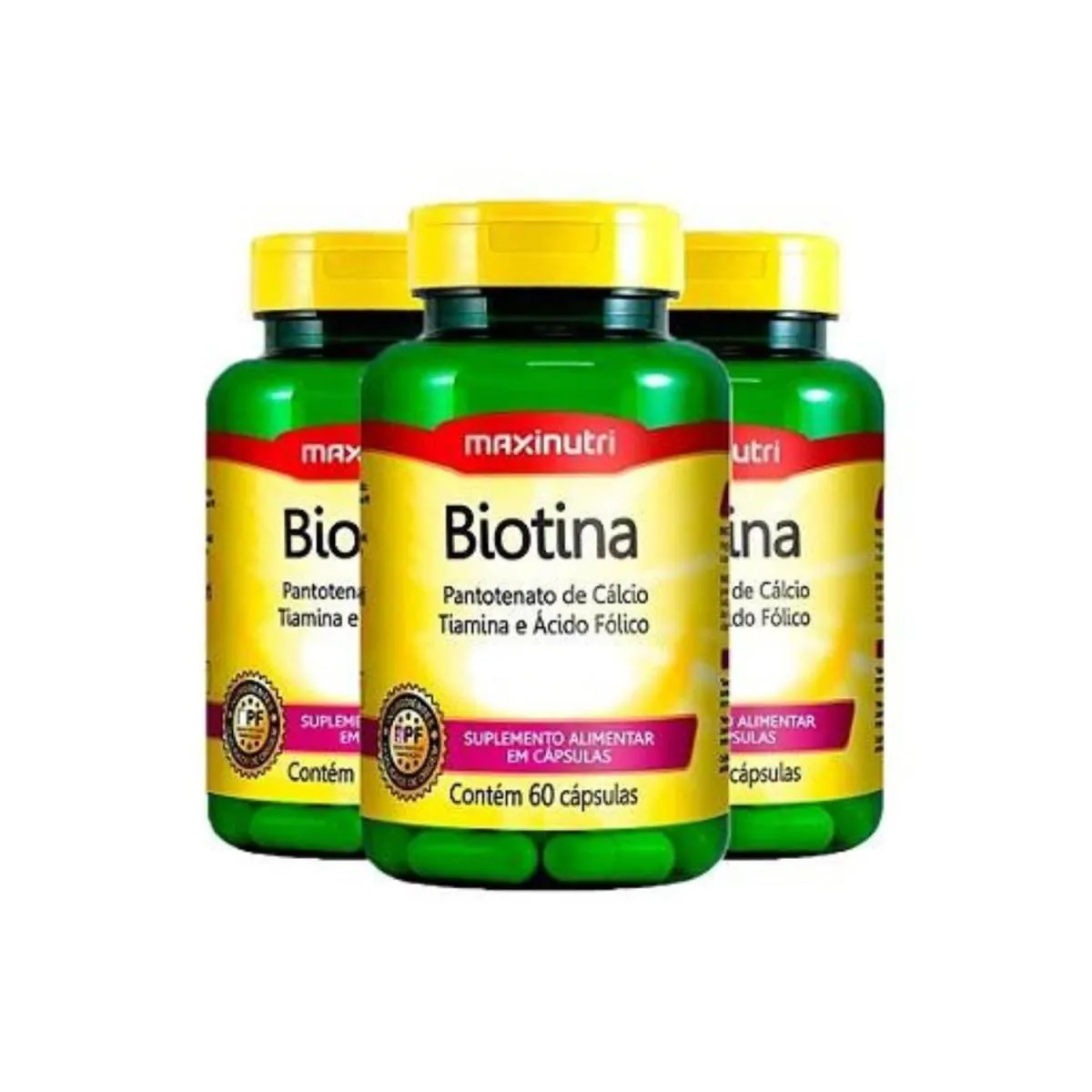 BIOTINA 3 UNIDADES DE 60 CáPSULAS - MAXINUTRI