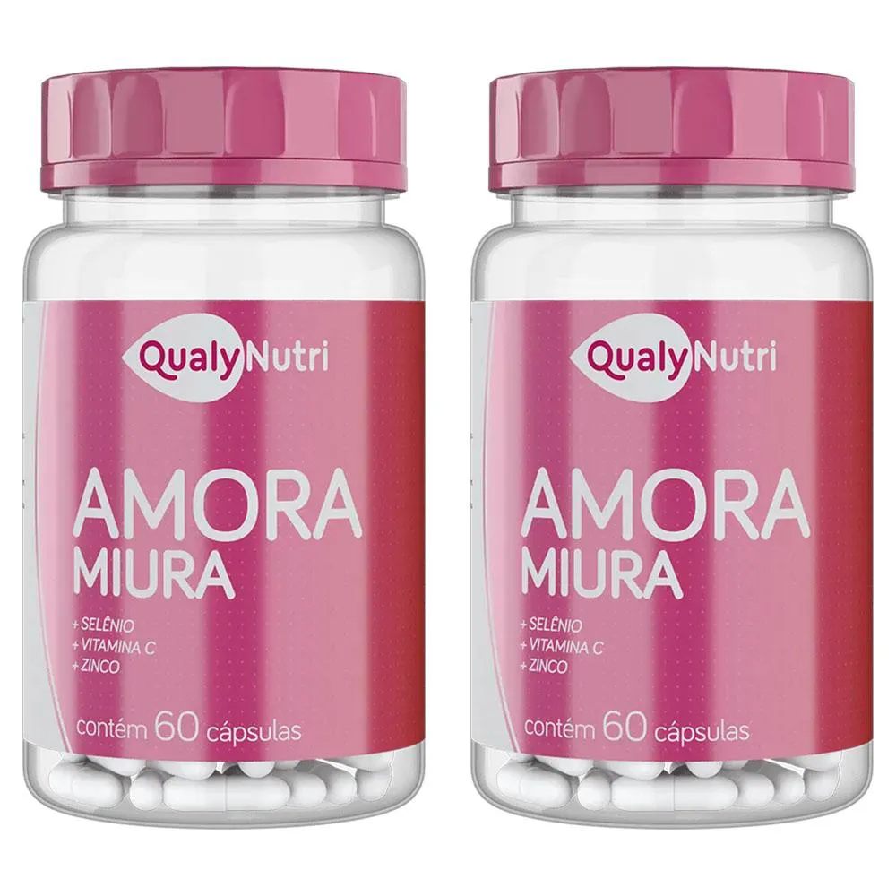 KIT 2 SUPLEMENTO AMORA MIURA 500MG 60CPS - QUALYNUTRI