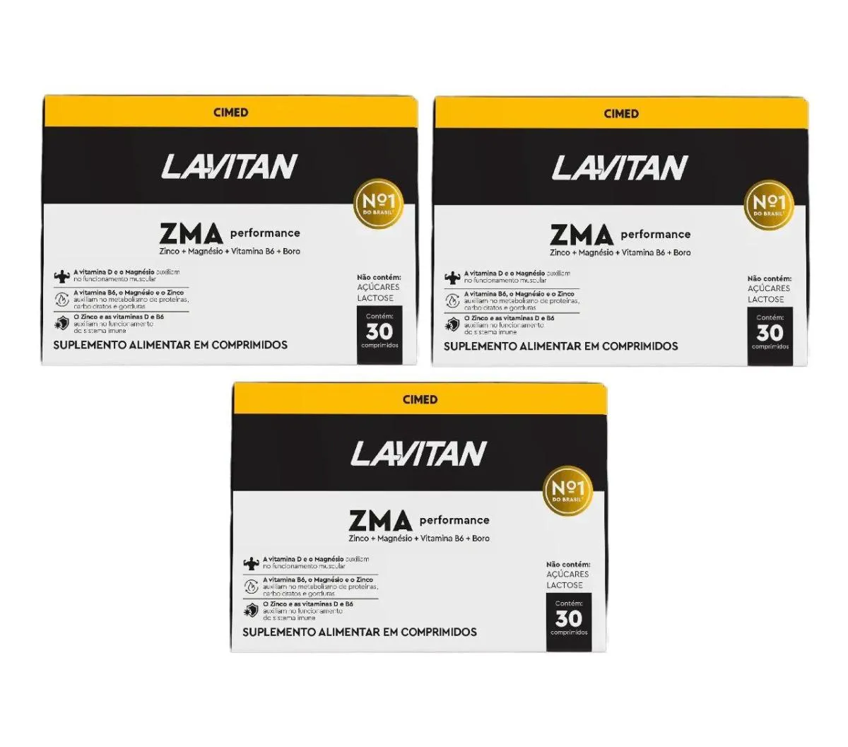 KIT 3 LAVITAN ZMA PERFORMANCE 30 CáPSULAS - CIMED