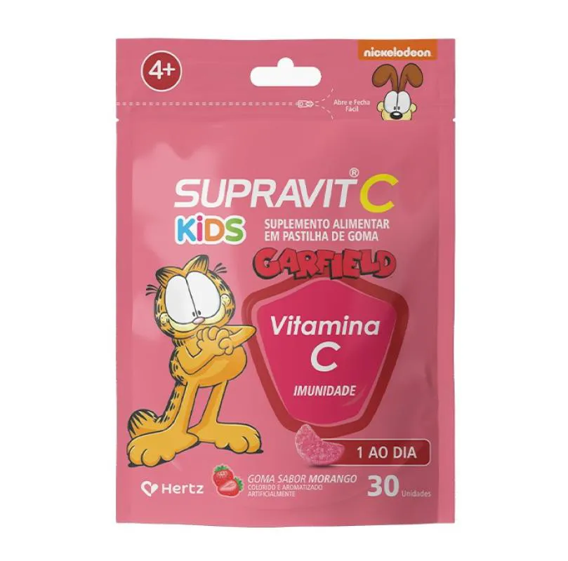 SUPRAVIT C KIDS SABOR MORANGO 30 GOMAS - KLEY HERTZ
