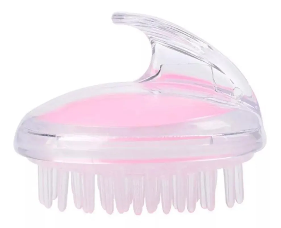 ESCOVA MASSAGEADORA CAPILAR COURO CABELUDO SILICONE BANHO