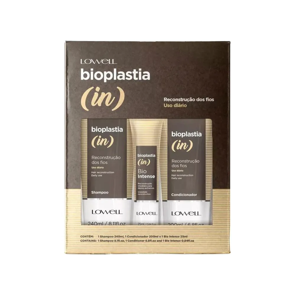 KIT LOWELL BIOPLASTIA (SHAMPOO/CONDICIONADOR/BIO INTENSE)