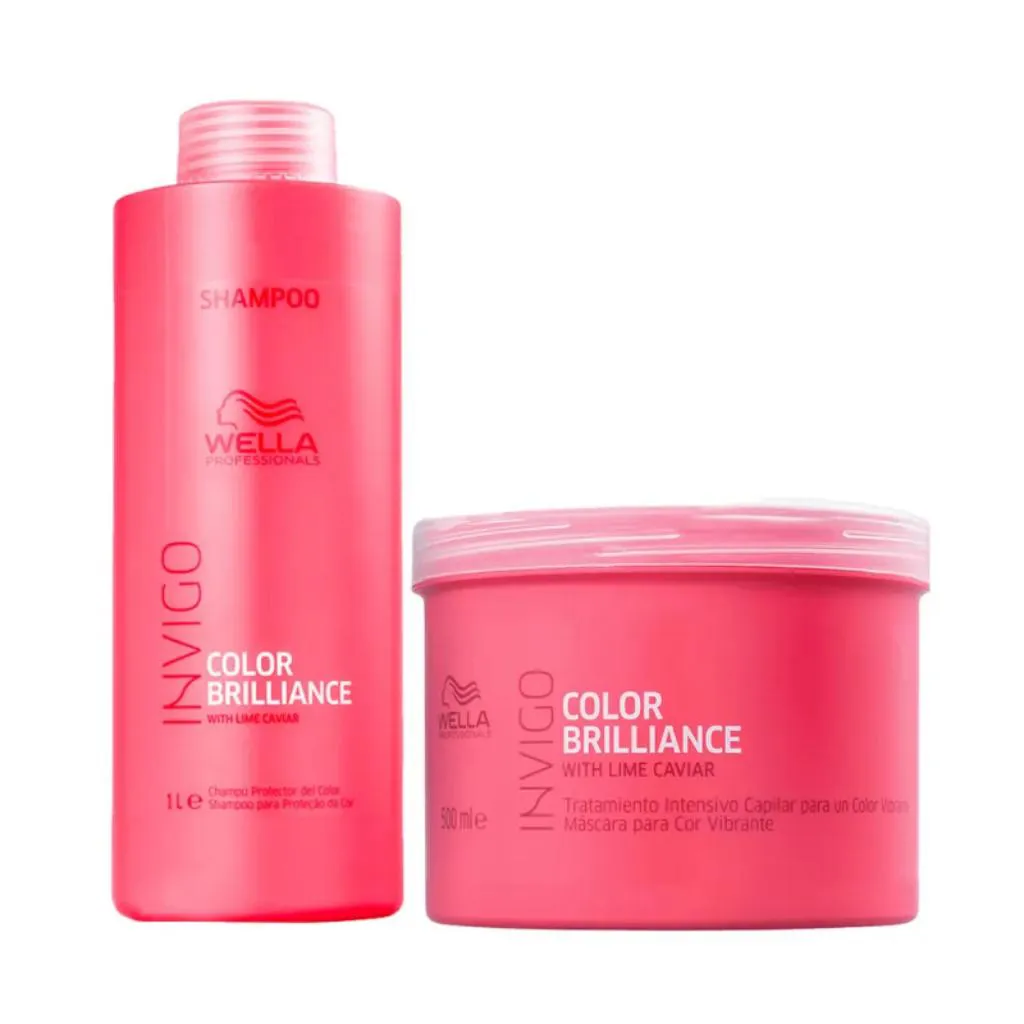 KIT COLLOR BRILLIANCE INVIGO SHAMPOO 1L + MASCARA 500G - WELLA