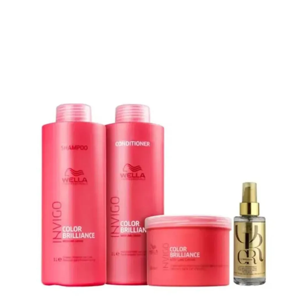 KIT INVIGO COLOR BRILLIANCE + OIL REFLECTIONS 4 PRODUTOS - WELLA