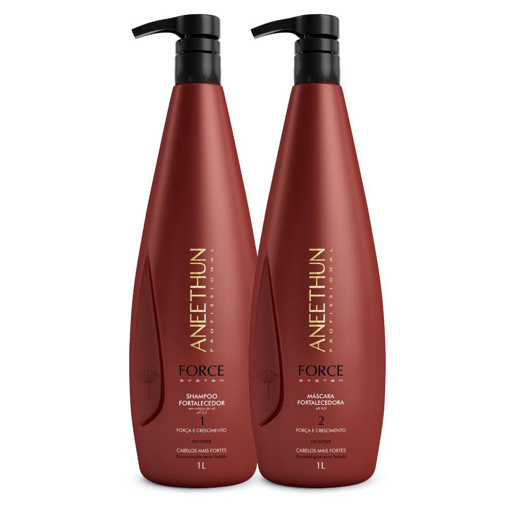 KIT FORCE SHAMPOO + MASCARA LITRO PROFISSIONAL - ANEETHUN