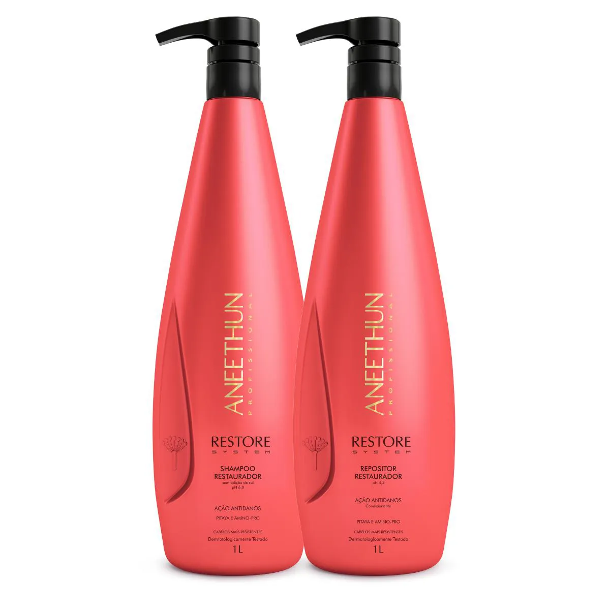 KIT RESTORE SHAMPOO + MASCARA LITRO PROFISSIONAL - ANEETHUN
