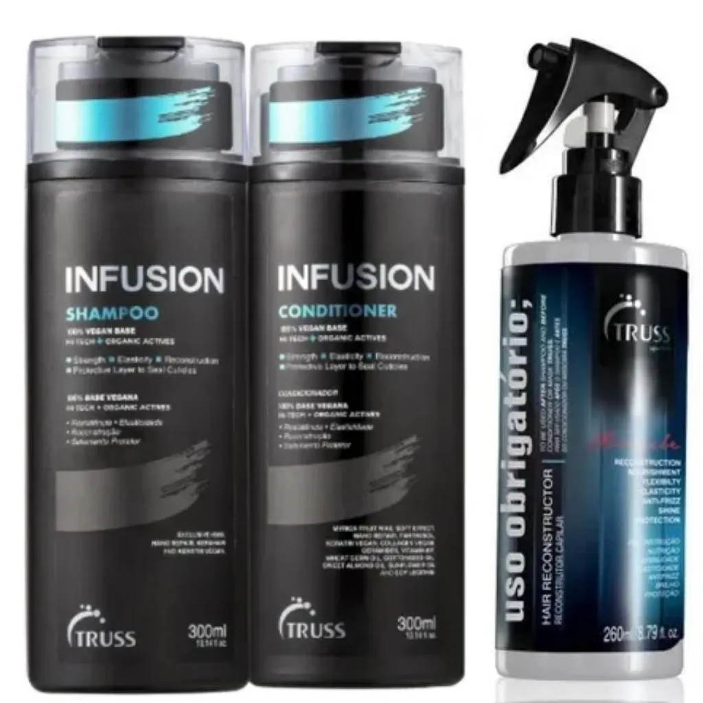 KIT SHAMPOO E CONDICIONADOR INFUSION 300ML + USO OBRIGATORIO - TRUSS