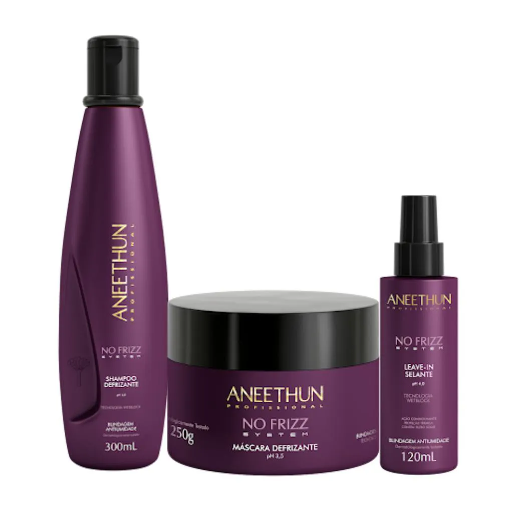 KIT DISCIPLINANTE NO FRIZZ 3 PRODUTOS - ANEETHUN