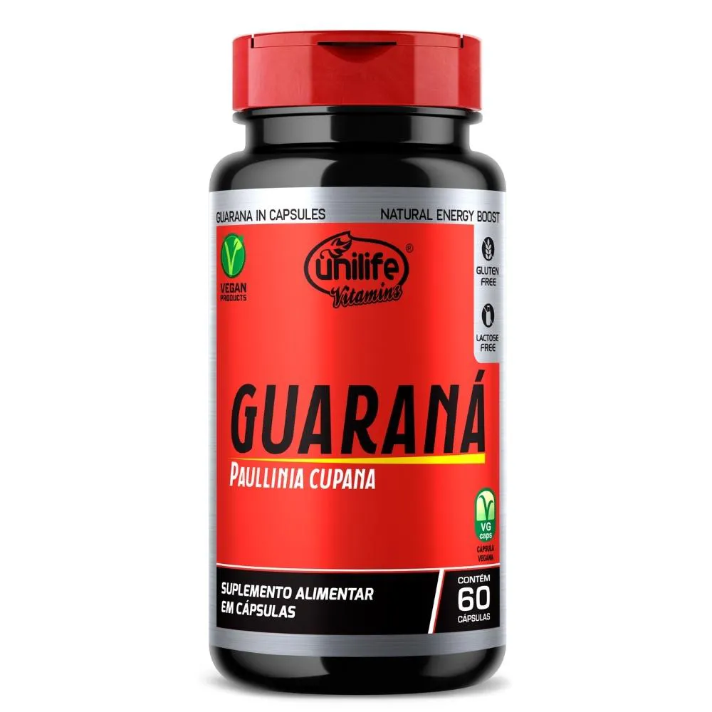 GUARANá 60 CáPSULAS 500MG UNILIFE
