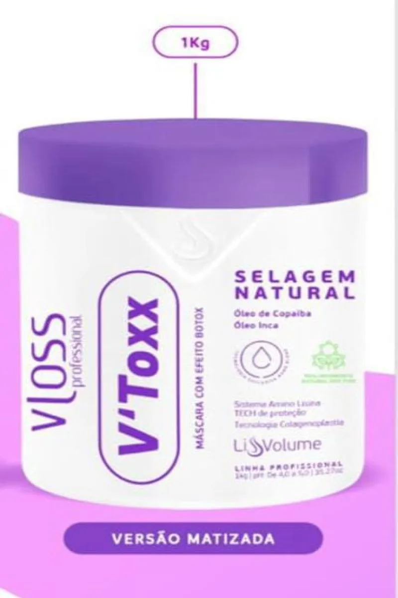 VLOSS VTOXX SELAGEM NATURAL MATIZADORA 1KG