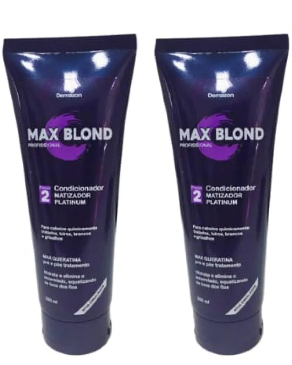 CONDICIONADOR MAX BLOND 250 ML KIT 02 UNIDADES DEMAZON KIT 2UN