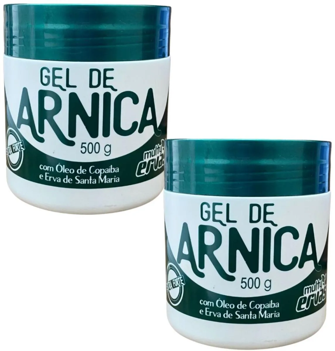 GEL DE ARNICA OLEO DE COPAIBA MULTI ERVAS 500GR DEMAZON  KIT 2 UN