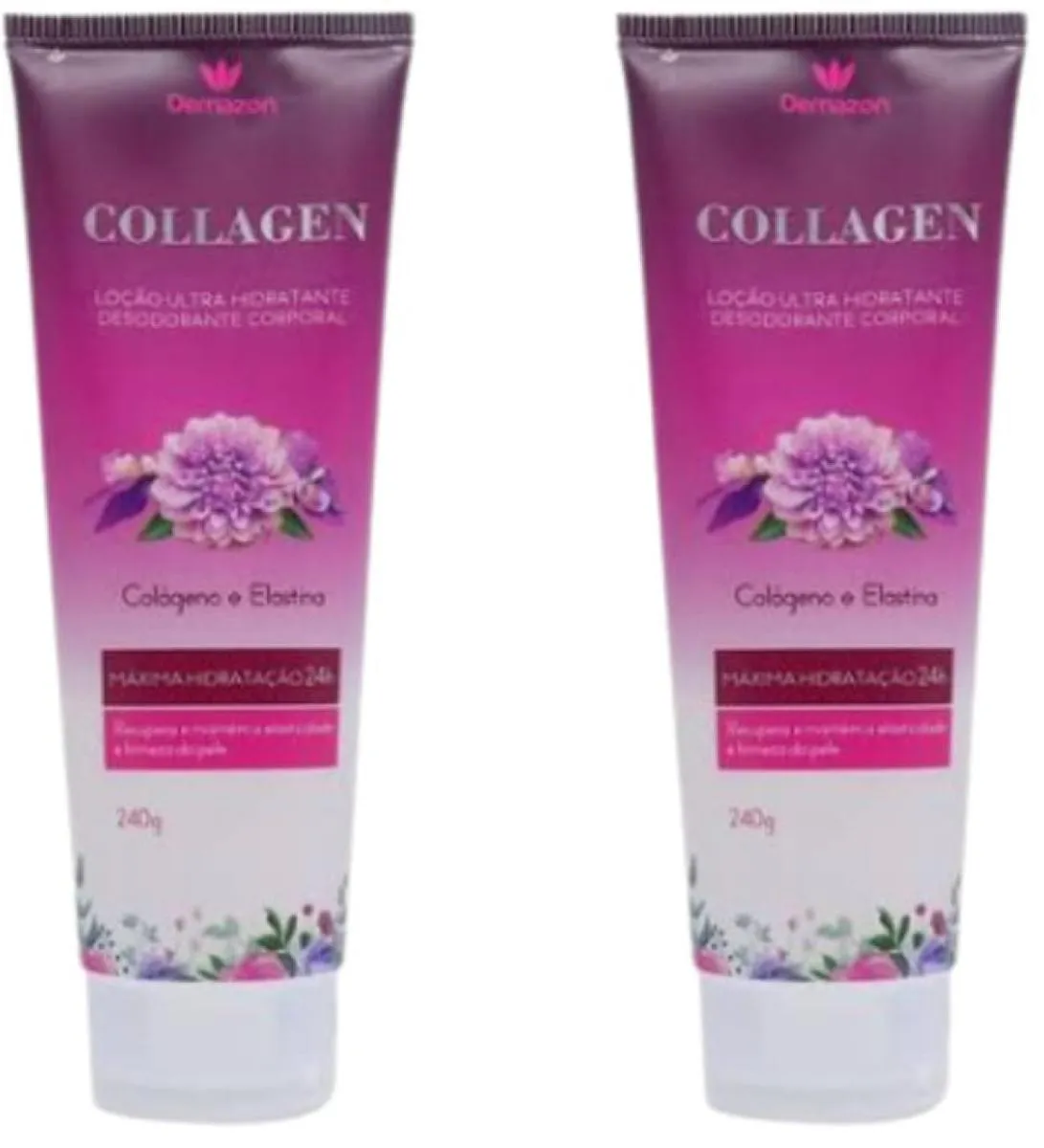 LOÇÃO COLAGENO E ELASTINA CORPORAL COLLAGEN 240GR DEMAZON KIT 2 UN