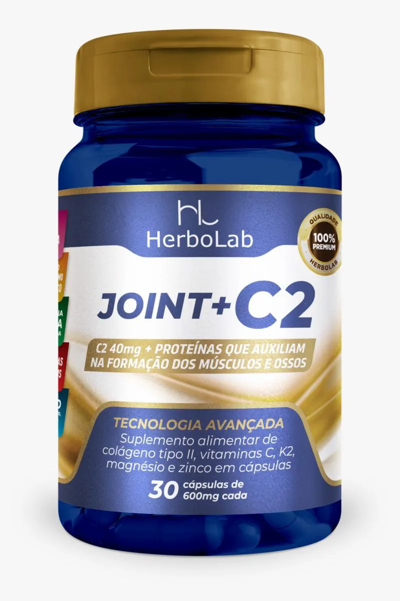 JOINT + C COLáGENO TIPO 2 EM CáPSULAS 600MG