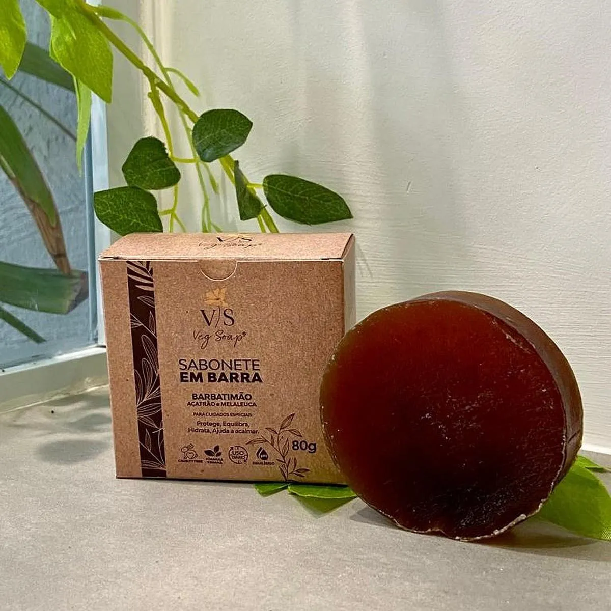 SABONETE BARRA BARBATIMãO, AçAFRãO E MELALEUCA 80G