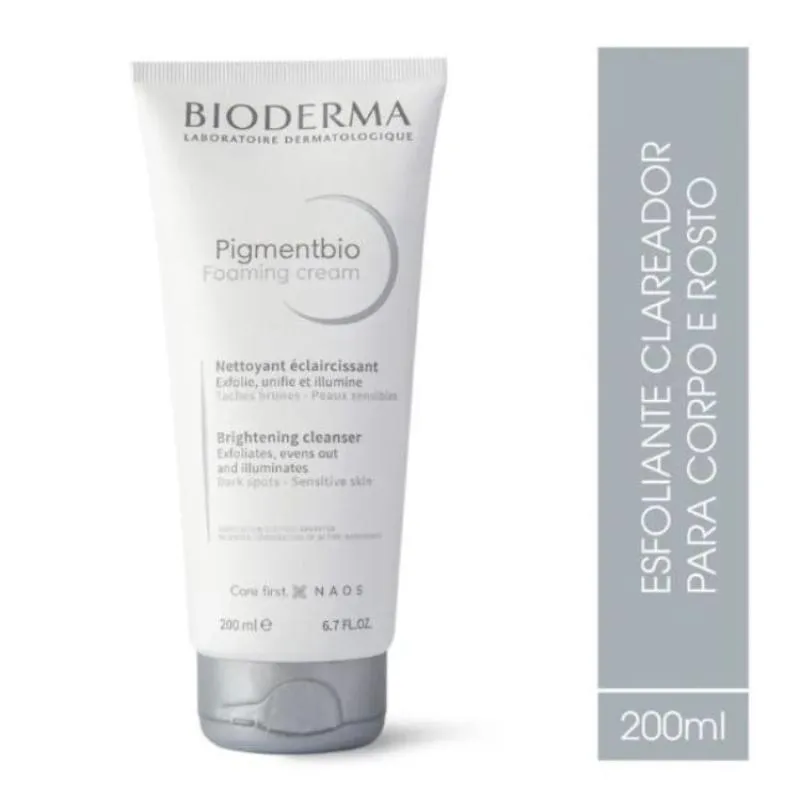 ESFOLIANTE CLAREADOR BIODERMA PIGMENTBIO FOAMING CREAM COM 200ML