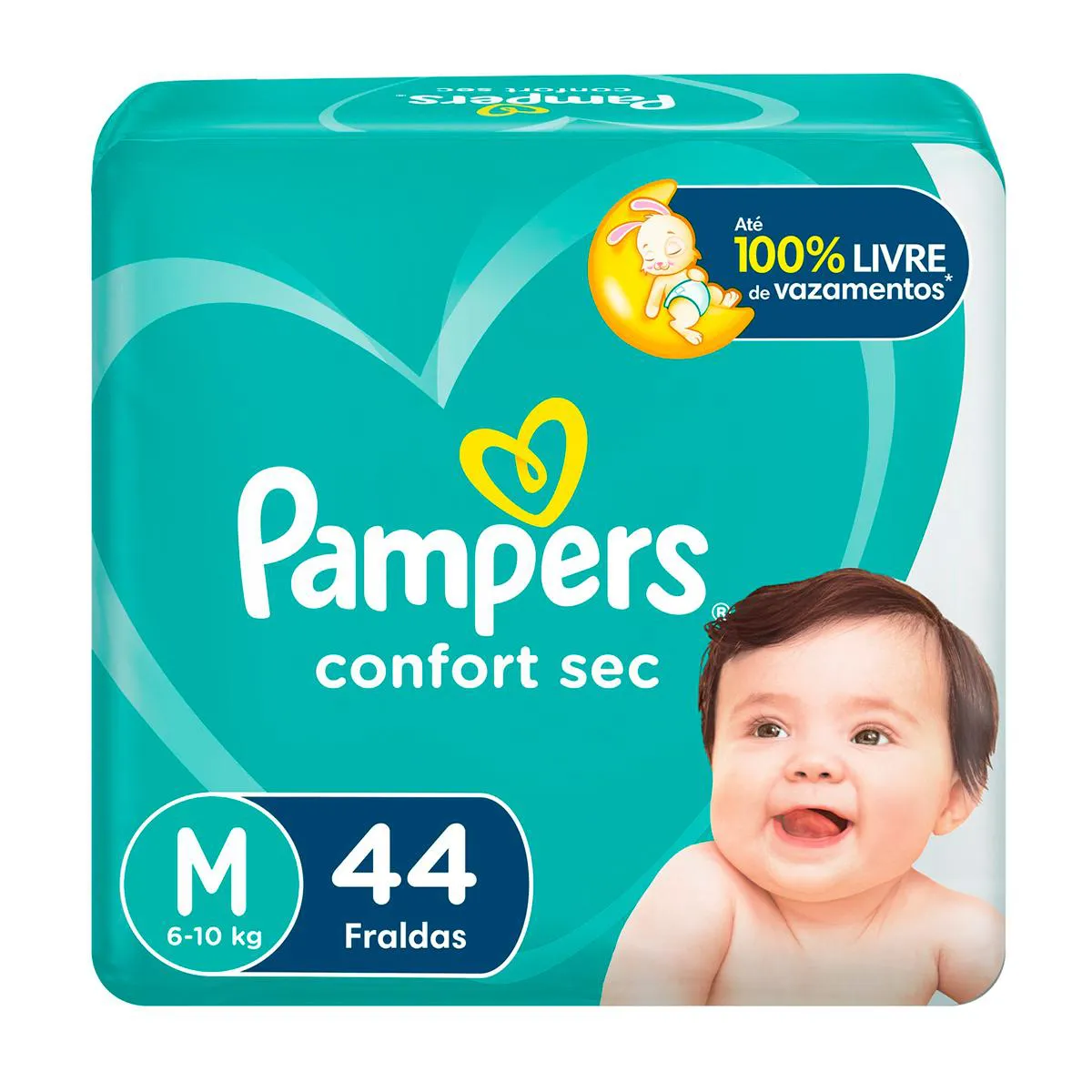 Fralda Pampers Confort Sec M 44 unidades