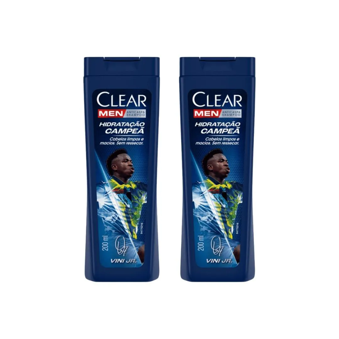 SHAMPOO CLEAR 200ML MEN HIDRAT CAMPEA - KIT C/2UN