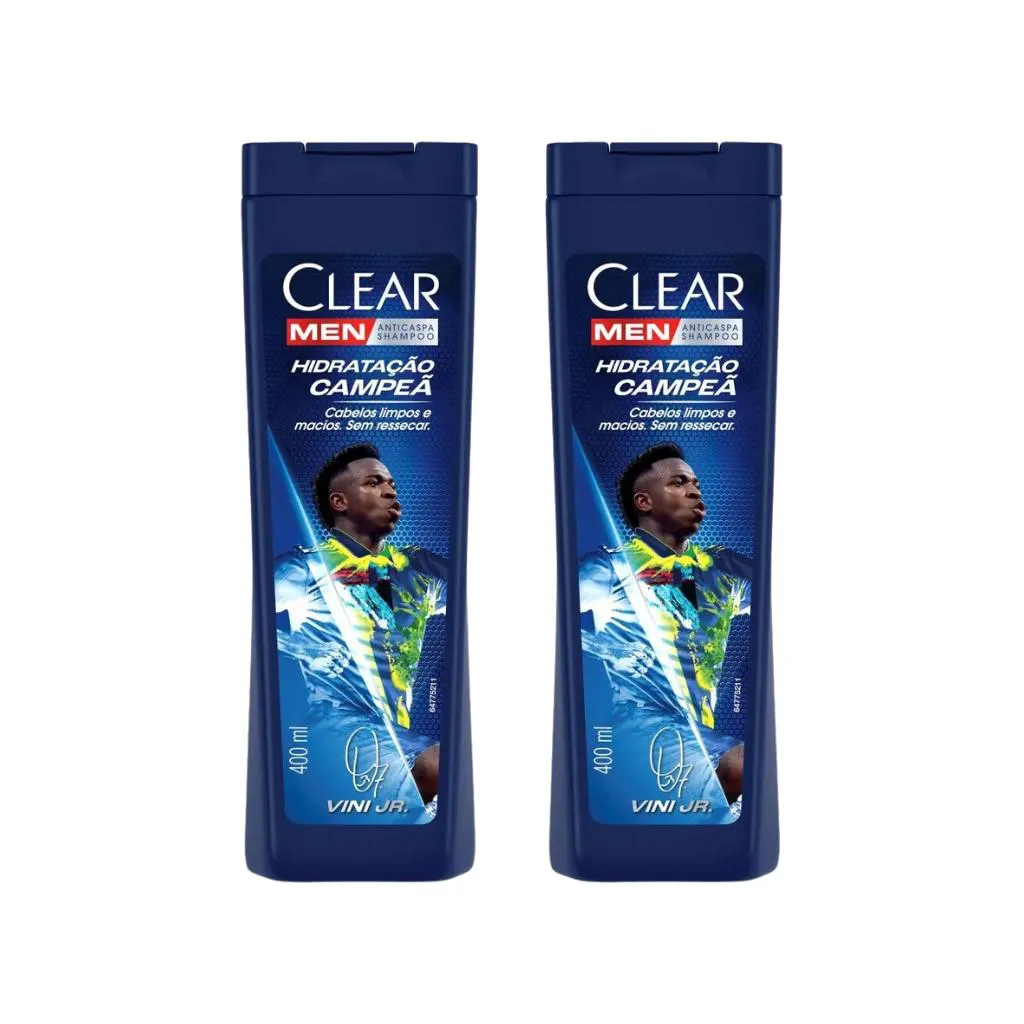 SHAMPOO CLEAR 400ML MEN HIDRAT CAMPEA VINI JR - KIT C/ 2UN
