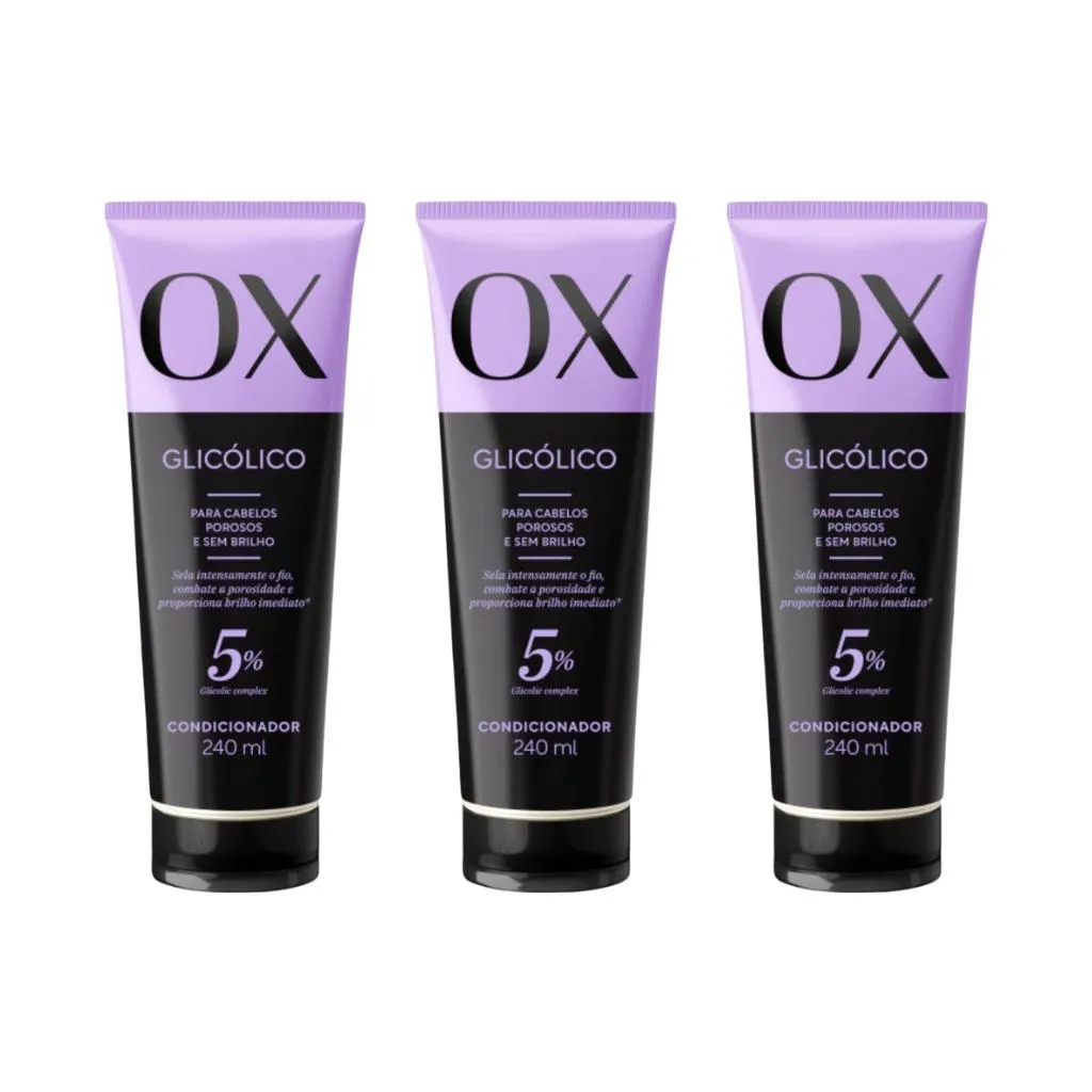 CONDICIONADOR OX 240ML GLICOLICO - KIT C/ 3UN