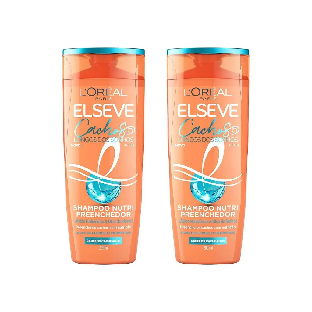 SHAMPOO ELSEVE 200ML CACHOS DOS SONHOS - KIT C/ 2UN