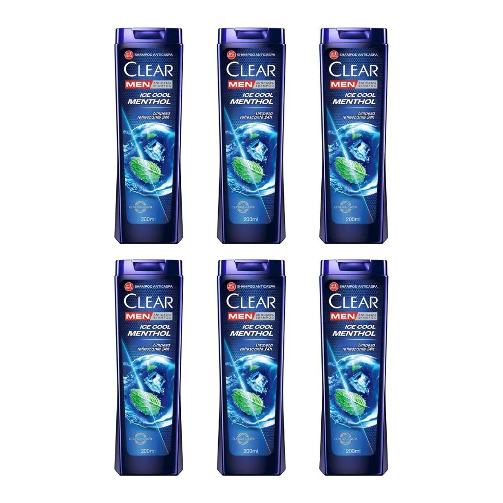 SHAMPOO CLEAR 200ML ICE COOL MENTHOL-KIT C/6UN