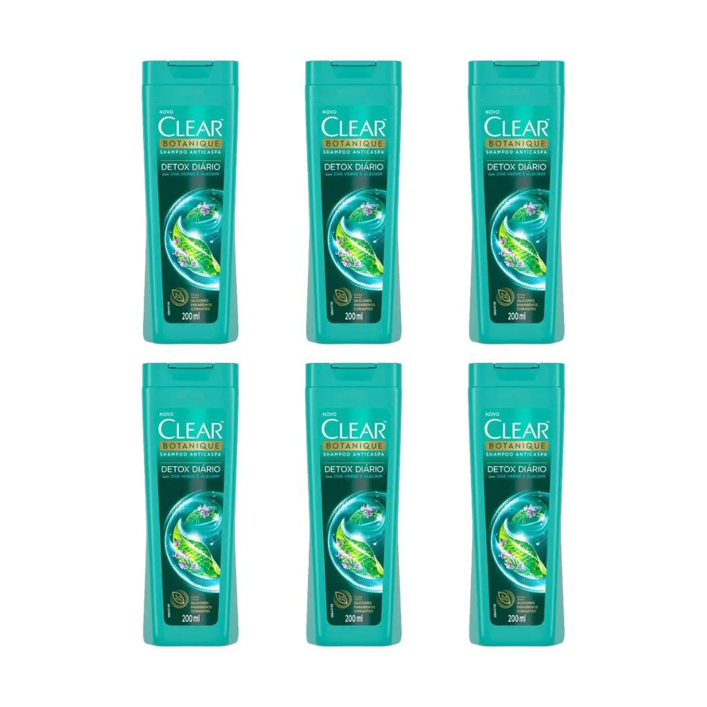 SHAMPOO CLEAR 200ML DETOX DIARIO - KIT C/6UN