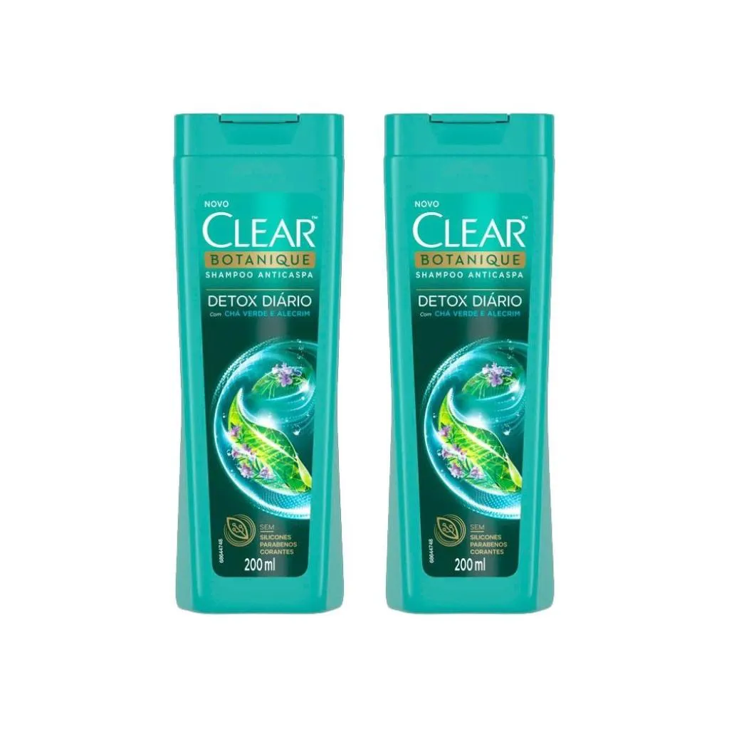 SHAMPOO CLEAR 200ML DETOX DIARIO - KIT C/2UN
