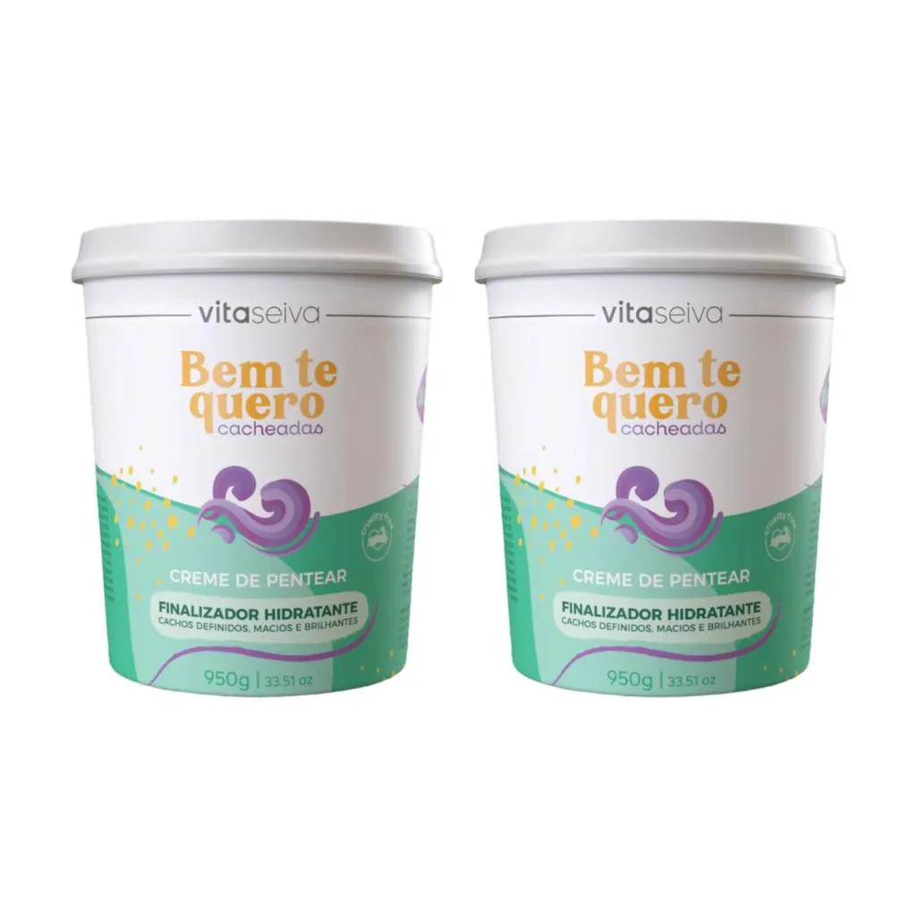 CREME PARA PENTEAR VITA SEIVA 950G BEM TE QUERO - KIT C/ 2UN