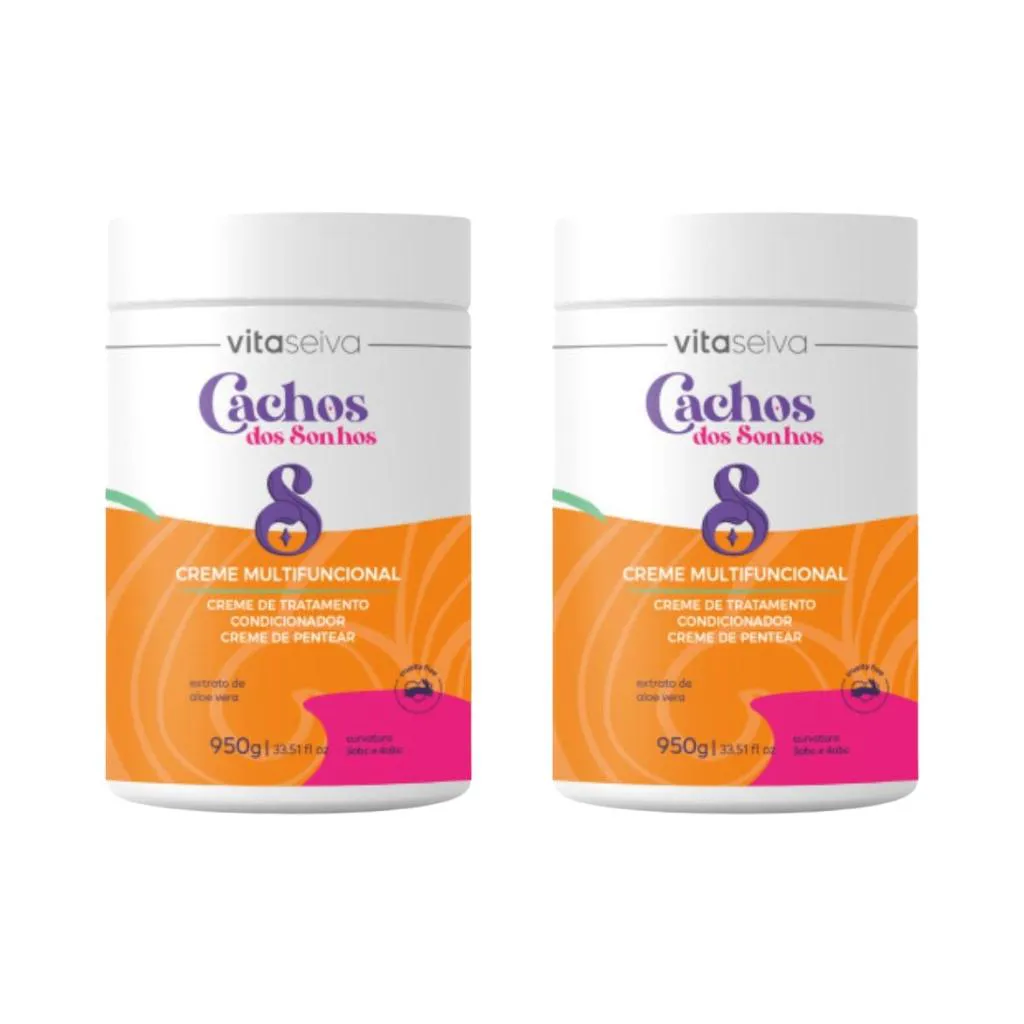CREME PARA PENTEAR VITA SEIVA 950G MULTIFUNCAO - KIT C/ 2UN